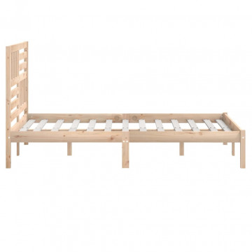 Cadru de pat, 120x200 cm, lemn masiv de pin - Img 5