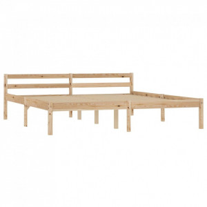Cadru de pat, 160 x 200 cm, lemn masiv de pin - Img 2