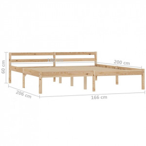 Cadru de pat, 160 x 200 cm, lemn masiv de pin - Img 7