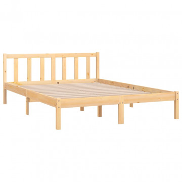Cadru de pat, 160x200 cm, lemn de pin masiv - Img 3