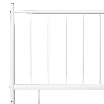 Cadru de pat, alb, 100x200 cm, metal - Img 5