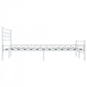 Cadru de pat, alb, 120 x 200 cm, metal - Img 3