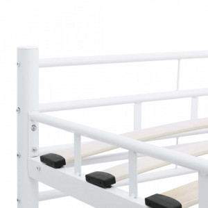 Cadru de pat, alb, 120 x 200 cm, metal - Img 5