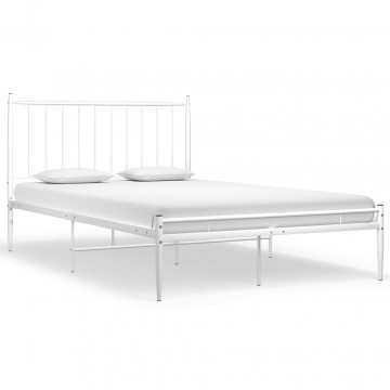 Cadru de pat, alb, 120x200 cm, metal - Img 2