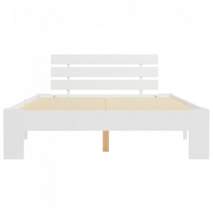 Cadru de pat, alb, 140 x 200 cm, lemn masiv de pin - Img 3