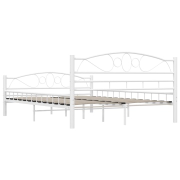 Cadru de pat, alb, 140 x 200 cm, metal - Img 10