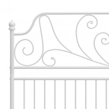 Cadru de pat, alb, 140x200 cm, metal - Img 6