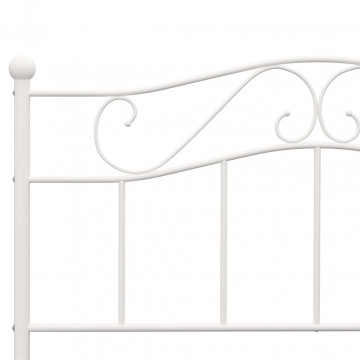 Cadru de pat, alb, 160 x 200 cm, metal - Img 6