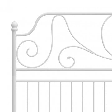 Cadru de pat, alb, 180x200 cm, metal - Img 6