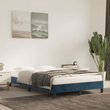 Cadru de pat, albastru închis, 120x190 cm, material textil - Img 3
