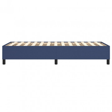 Cadru de pat box spring, albastru, 90x200 cm, textil - Img 5
