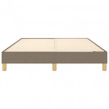 Cadru de pat box spring, gri taupe, 140x200 cm, textil - Img 8