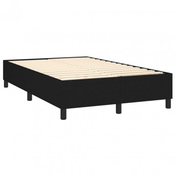 Cadru de pat box spring, negru, 120x200 cm, textil - Img 4