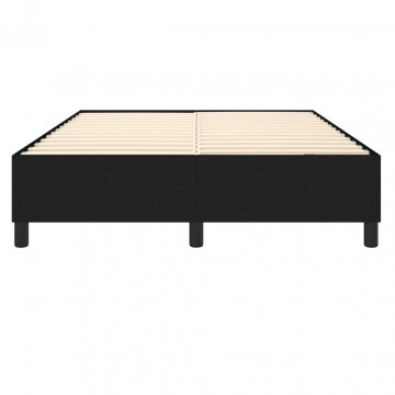 Cadru de pat box spring, negru, 140x200 cm, textil - Img 8