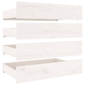 Cadru de pat cu sertare Super King, alb, 180x200 cm - Img 6
