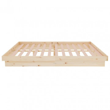 Cadru de pat dublu 4FT6, 135x190 cm, lemn masiv - Img 5