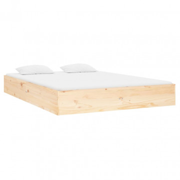 Cadru de pat dublu 4FT6, 135x190 cm, lemn masiv - Img 3