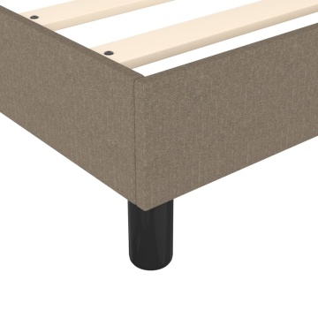 Cadru de pat fără saltea, gri taupe, 180x200 cm, textil - Img 6