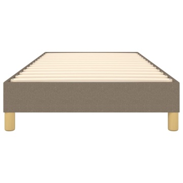 Cadru de pat fără saltea Taupe 80x200 cm țesătură - Img 8