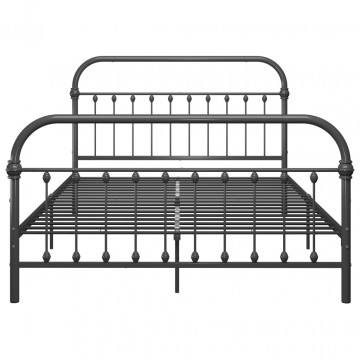Cadru de pat, gri, 140 x 200 cm, metal - Img 3