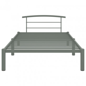 Cadru de pat, gri, 90 x 200 cm, metal - Img 3