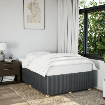 Cadru de pat, gri închis, 120x200 cm, material textil - Img 1