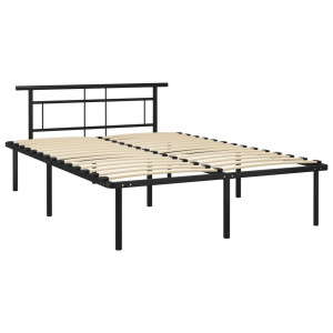 Cadru de pat, negru, 140 x 200 cm, metal - Img 2