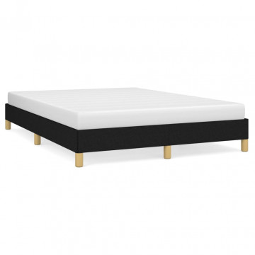 Cadru de pat, negru, 140x190 cm, material textil - Img 2