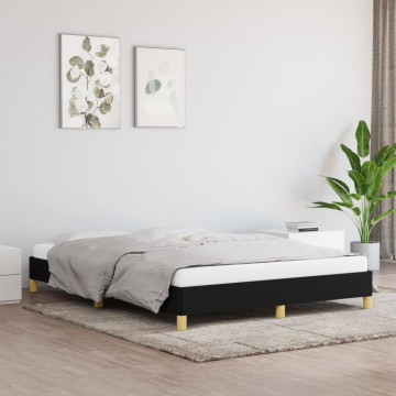 Cadru de pat, negru, 140x200 cm, material textil - Img 1