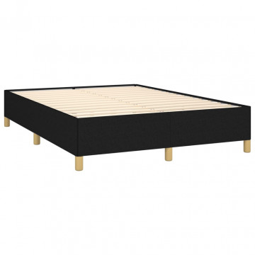 Cadru de pat, negru, 140x200 cm, material textil - Img 4