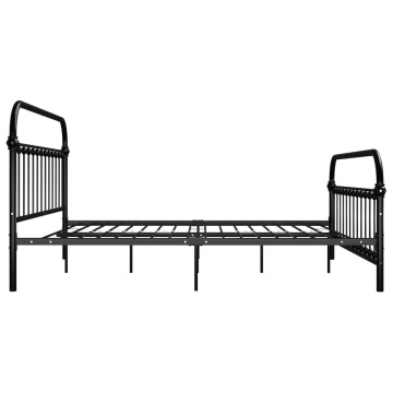 Cadru de pat, negru, 180 x 200 cm, metal - Img 4