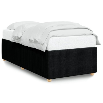 Cadru de pat, negru, 90x190 cm, material textil - Img 2
