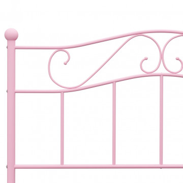 Cadru de pat, roz, 160 x 200 cm, metal - Img 6