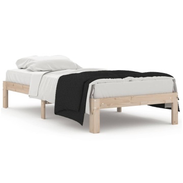 Cadru de pat single, 90x190 cm, lemn masiv - Img 2