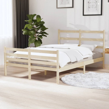 Cadru de pat Small Double 4FT, 120x190 cm, lemn masiv de pin - Img 1