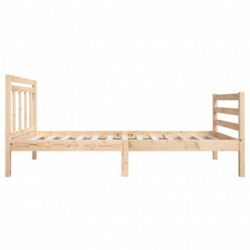 Cadru de pat Small Single 2FT6, 75x190 cm, lemn masiv - Img 7