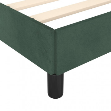 Cadru de pat, verde închis, 90x190 cm, catifea - Img 6