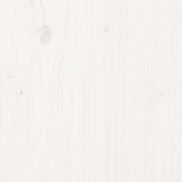 Cadru pat, alb, 140x190 cm, lemn masiv - Img 6