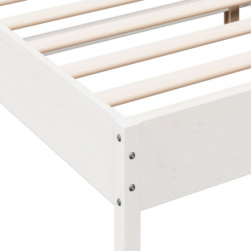 Cadru pat, alb, 180x200 cm, lemn masiv de pin - Img 6