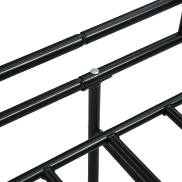 Cadru pat de zi, negru, 90 x 200 cm, metal - Img 9