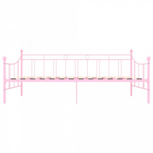 Cadru pat de zi, roz, 90 x 200 cm, metal - Img 4