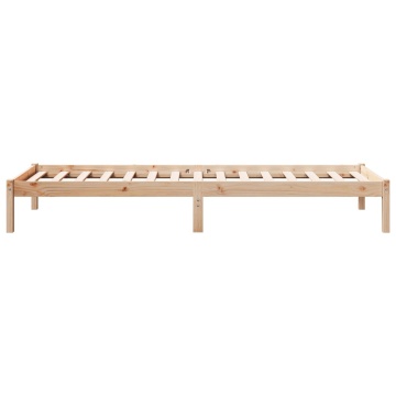 Cadru pat foarte lung fără saltea, 100x220 cm, lemn masiv pin - Img 8