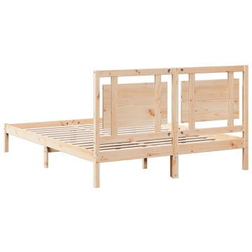 Cadru pat foarte lung fără saltea, 160x210 cm, lemn masiv - Img 5
