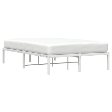 Cadru pat metalic, alb, 120x190 cm - Img 3