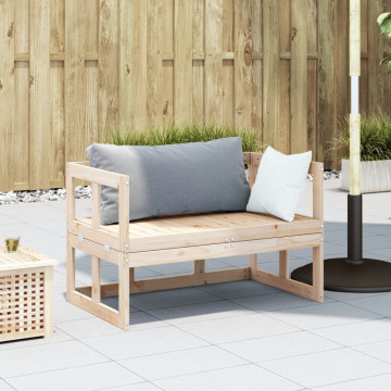 Canapea banchetă extensibilă de grădină, lemn masiv de pin - Img 3