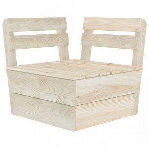 Canapea colțar modulară din paleți, lemn de molid tratat - Img 1