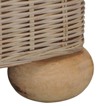 Canapea cu 2 locuri cu perne, culoare naturală, ratan - Img 6