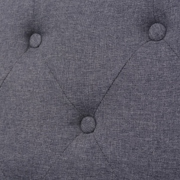 Canapea cu 2 locuri, material textil, gri - Img 5