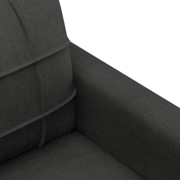Canapea cu 2 locuri, negru, 120 cm, material textil - Img 5