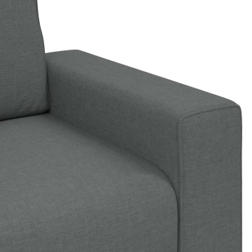 Canapea cu 2 locuri, țesătură gri închis, 140 cm - Img 6